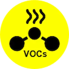 휘발성 유기화합물 VOCs 경고 아이콘